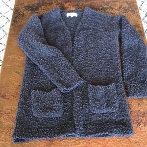 {Pink Rose}Grey/Purple Teddy Bear Cardigan. Size S